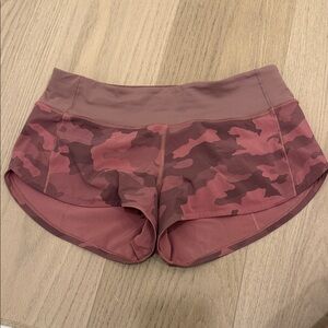 Lululemon Athletica Pink Camo Athletic Shorts